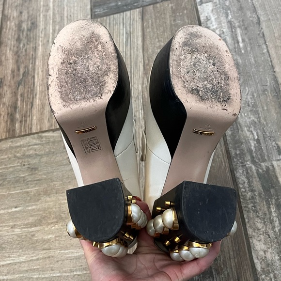 Gucci Vegas White Pearl Studded Platform Loafer size 37 - Picture 11 of 13